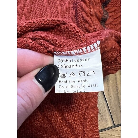 Pretty Chicago Burnt Orange Sweater Size Small Boho Career Preppy Modern‎ - Picture 9 of 10